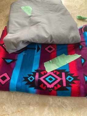 Southwestern Pattern Throw Blanket - Blue, Purple & Pink